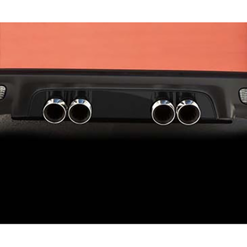 C6 Corvette Exhaust Port Filler Panel - Black Stealth Stainless Steel for Stock Exhaust Only (Non NPP) : 2008-2013 C6