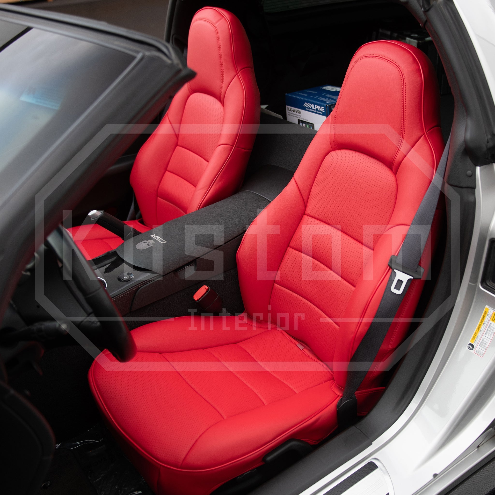 Corvette Custom Leather Seat Covers For Standard Seats : 2005-2013 C6