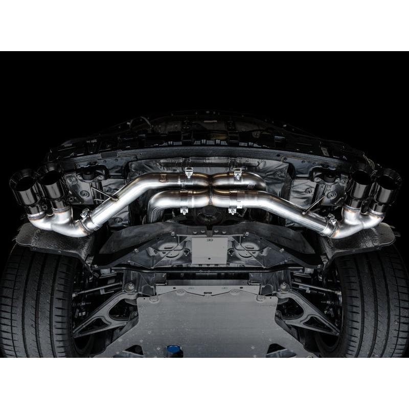 Corvette C8 AWE Tuning Track Edition Exhaust - Quad Diamond Black Tips