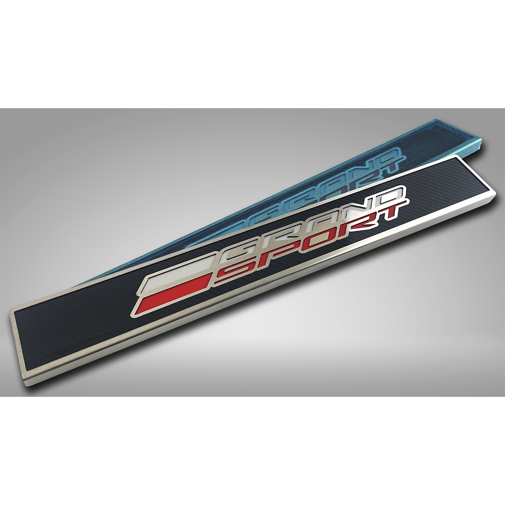 Corvette LED Replacement Door Sills - Carbon Fiber w/ Stainless : C7 Grand Sport