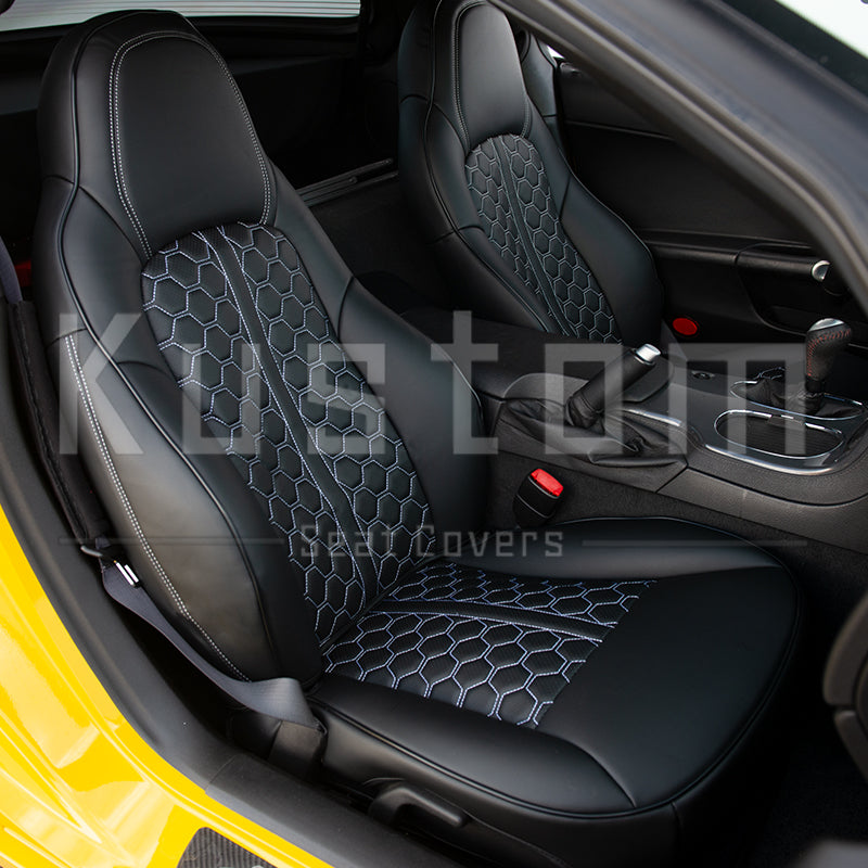 Corvette Custom Leather Seat Covers For Standard Seats : 2005-2013 C6