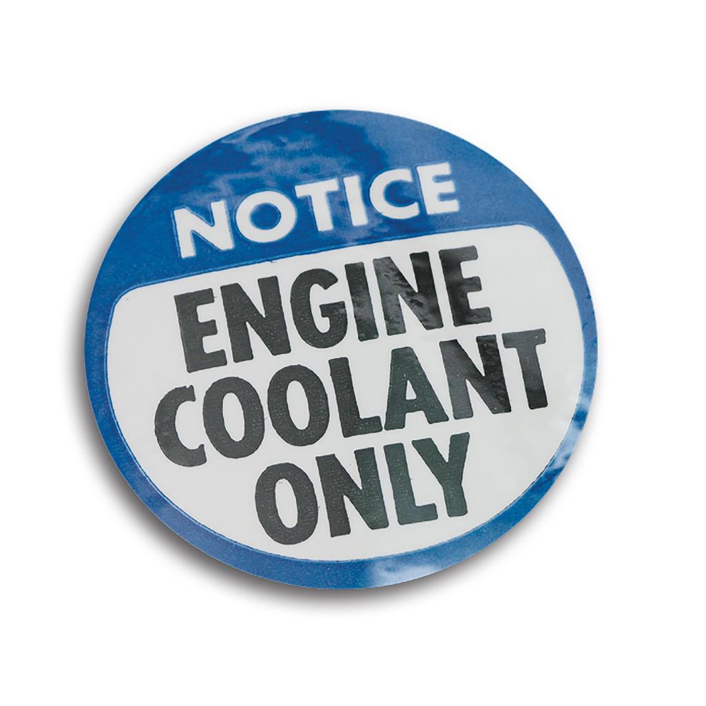 C3 1978-1981 Corvette Decal, Coolant Warning