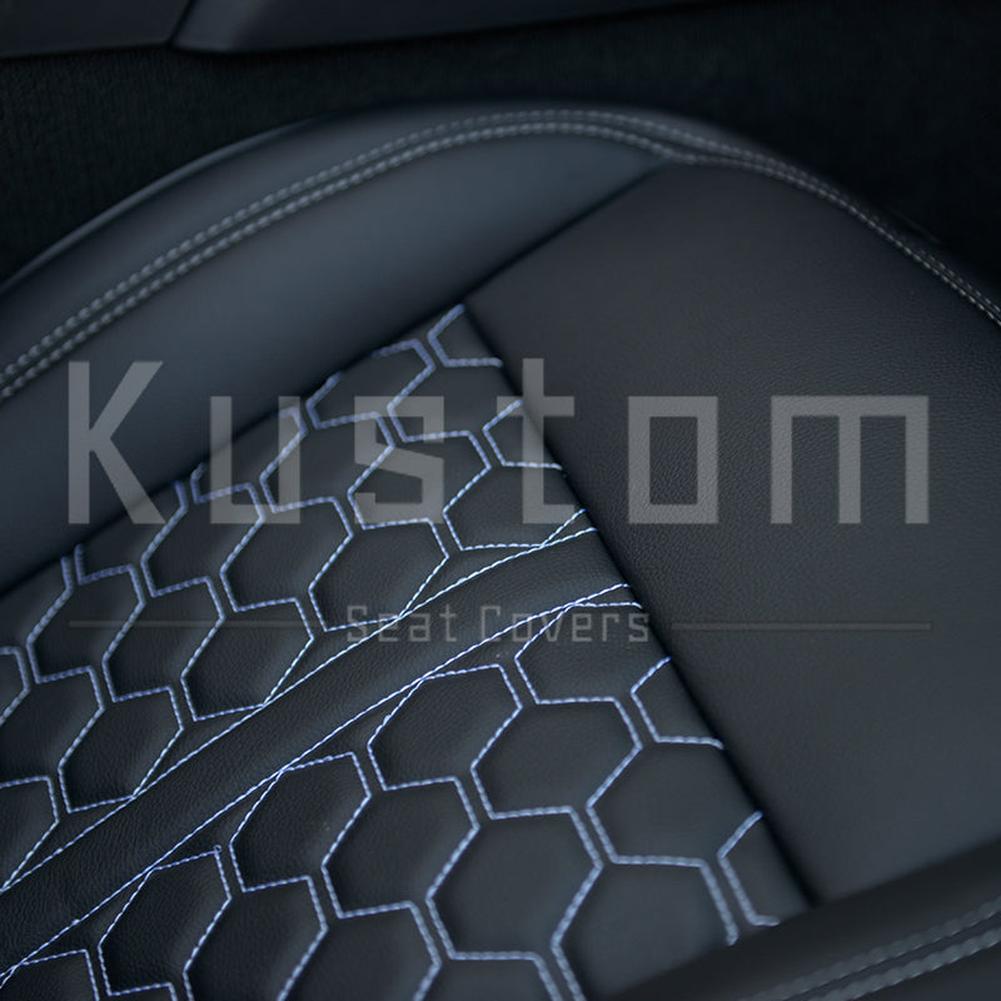 Corvette Custom Leather Seat Covers - Standard Seats : 2014-2019 C7 Stingray, Z51, Z06, Grand Sport