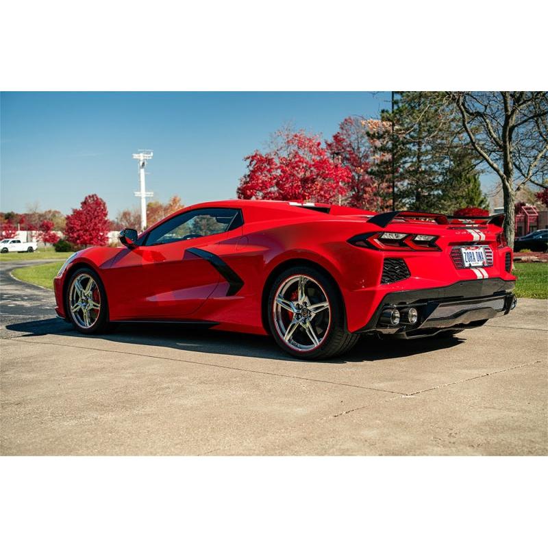 Corvette C8 Corsa RWD 3in Delete 4 Valve Cat-Back w/NPP w/4.5in CF Polished Tips 2020-2024