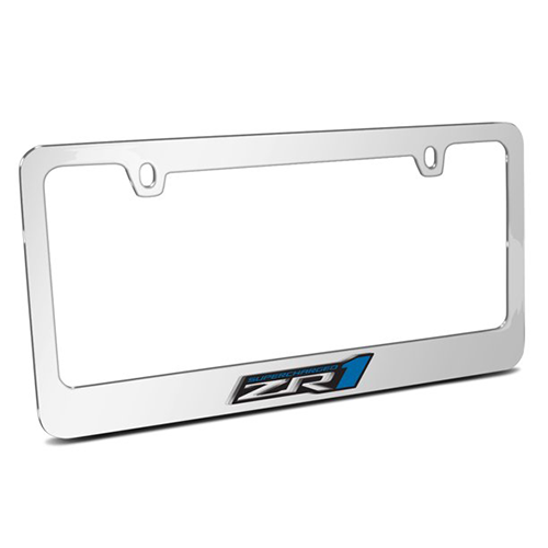 Corvette 3D Embossed License Plate Frame - Chrome : 2009-2013 ZR1