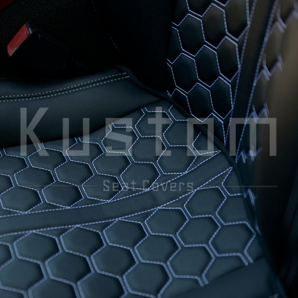 Corvette Custom Leather Seat Covers - Standard Seats : 2014-2019 C7 Stingray, Z51, Z06, Grand Sport