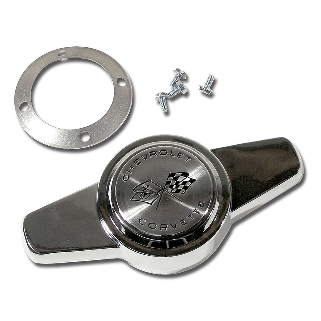 C1 1956-1962 Corvette Hubcap Chrome Spinner W/Hardware