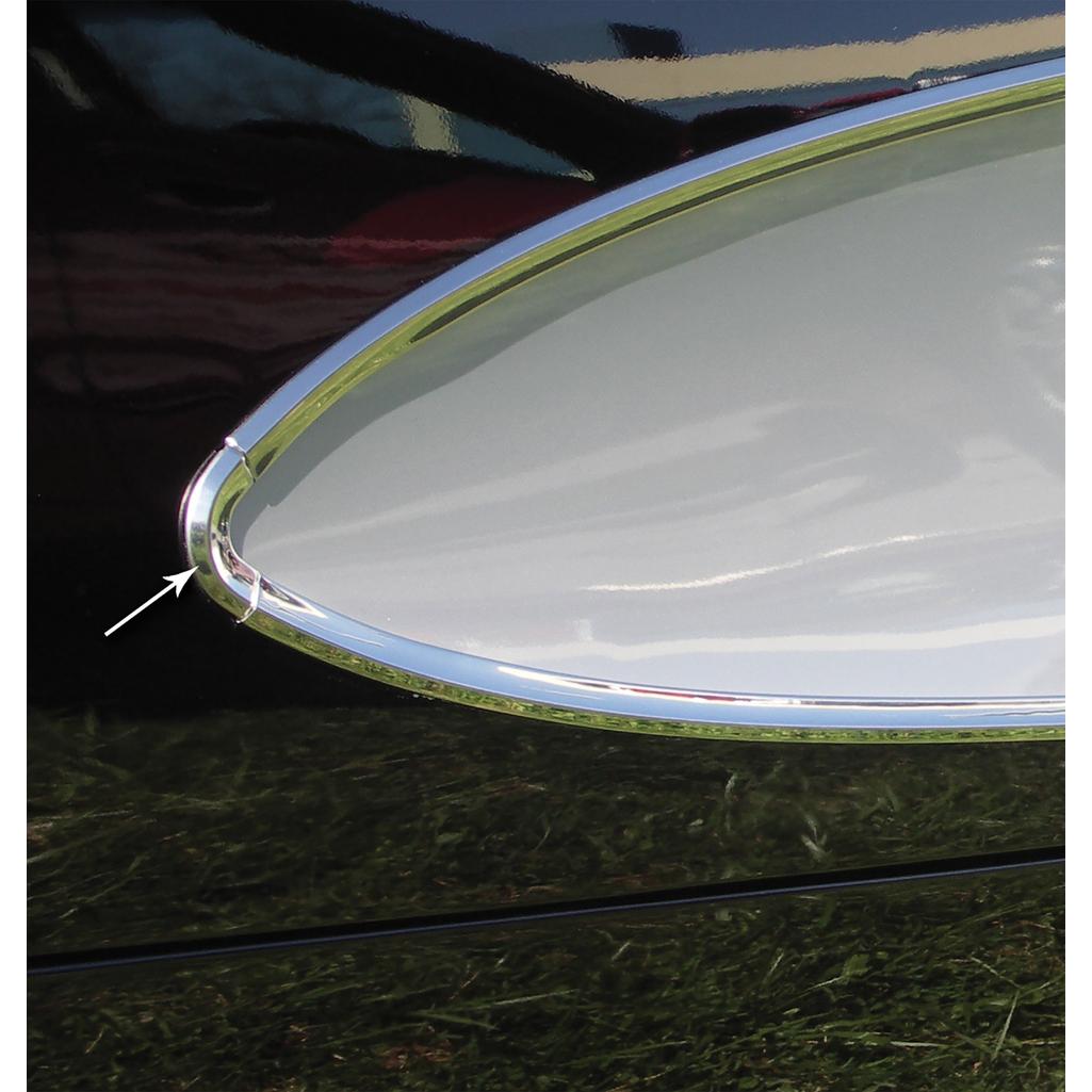 C1 1956-1961 Corvette Side Molding, Door End - 2 Required
