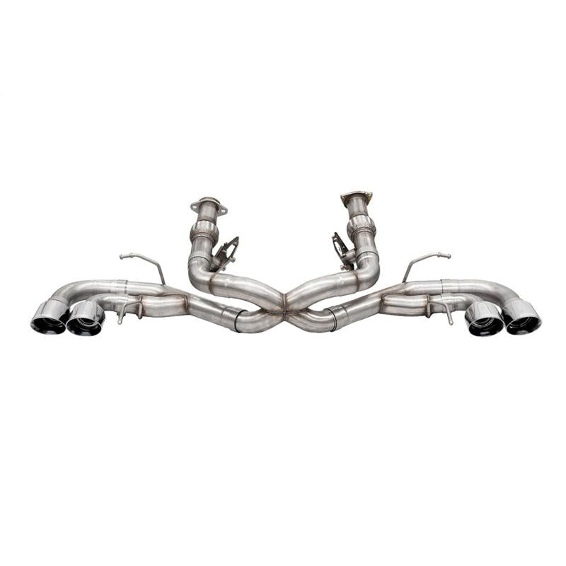 Corvette C8 Corsa 3in Xtreme Cat-Back Exhaust 4.5in Pol Quad Tips - Deletes stock AFM Valve 2020-2024