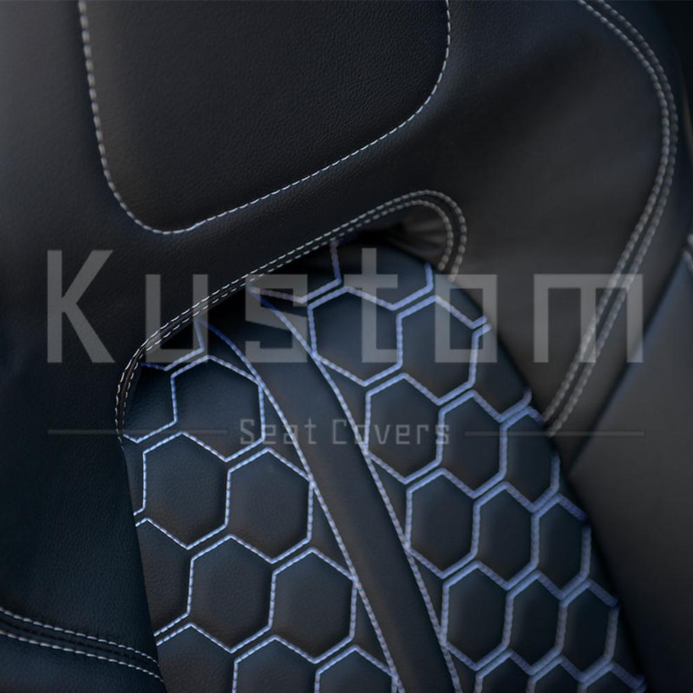 Corvette Custom Leather Seat Covers - Standard Seats : 2014-2019 C7 Stingray, Z51, Z06, Grand Sport