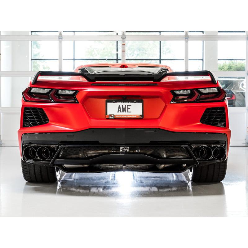 Corvette C8 AWE Tuning Track Edition Exhaust - Quad Diamond Black Tips