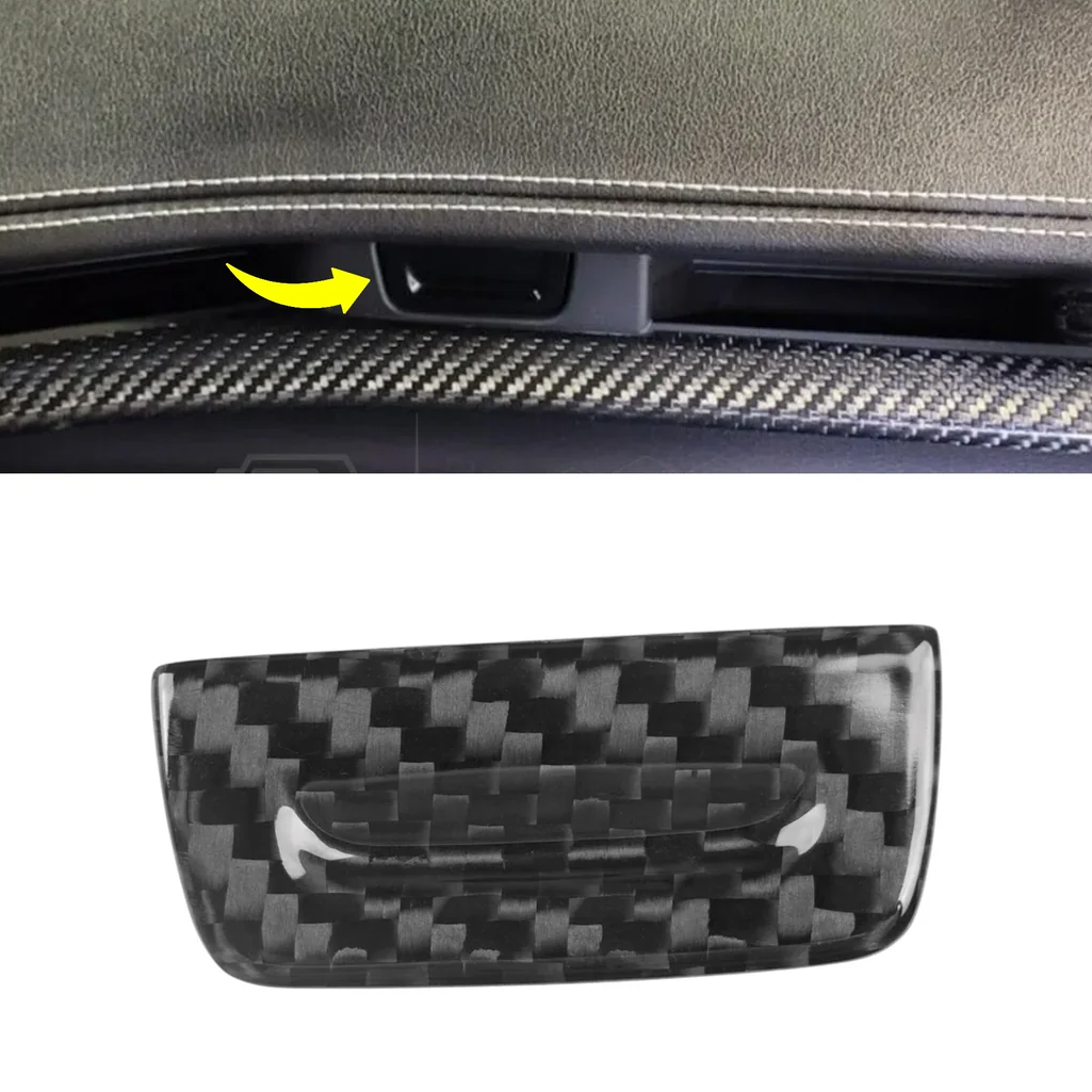 C8 Corvette Glove Box Switch Cover Real Dry Carbon Fiber - 2020-2026 Stingray, Z51, Z06, ZR1 & E-Ray