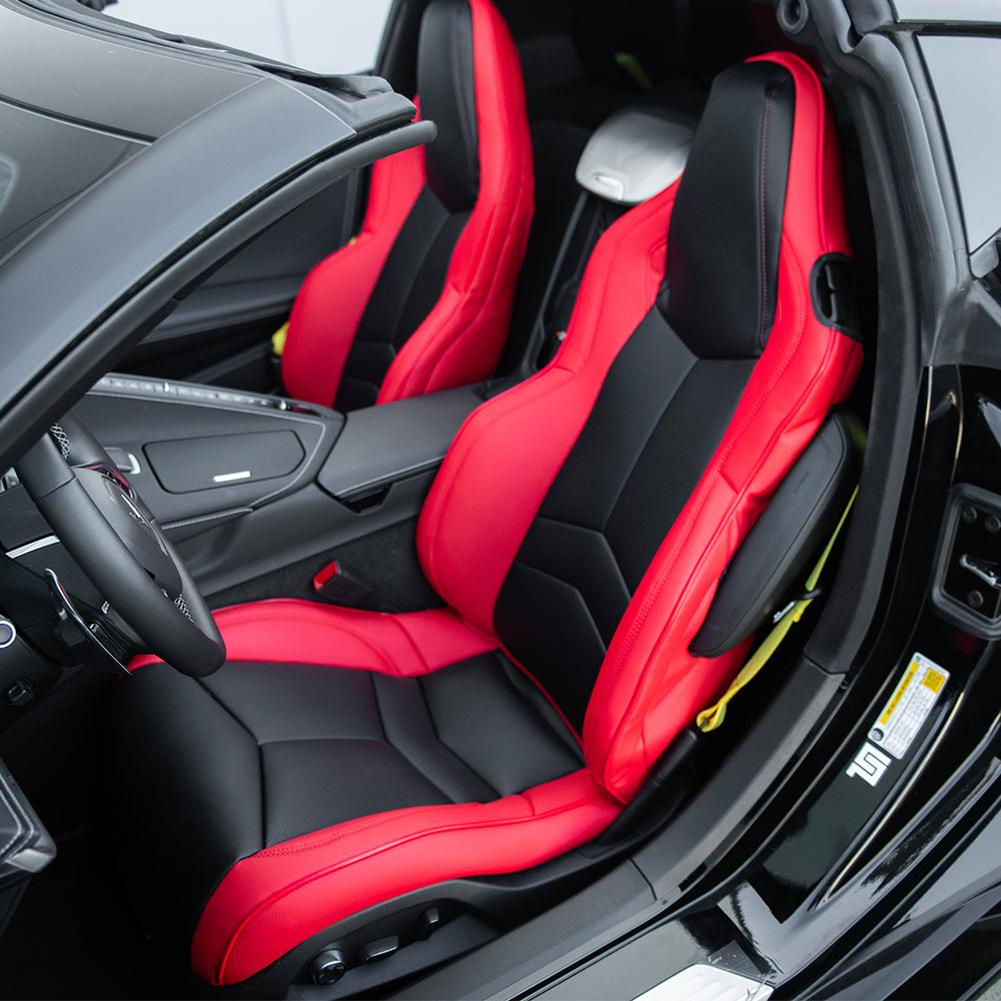 Corvette Custom Leather Seat Covers - GT1 Standard Seats : 2020-2026 C8 Stingray, Z51, Z06