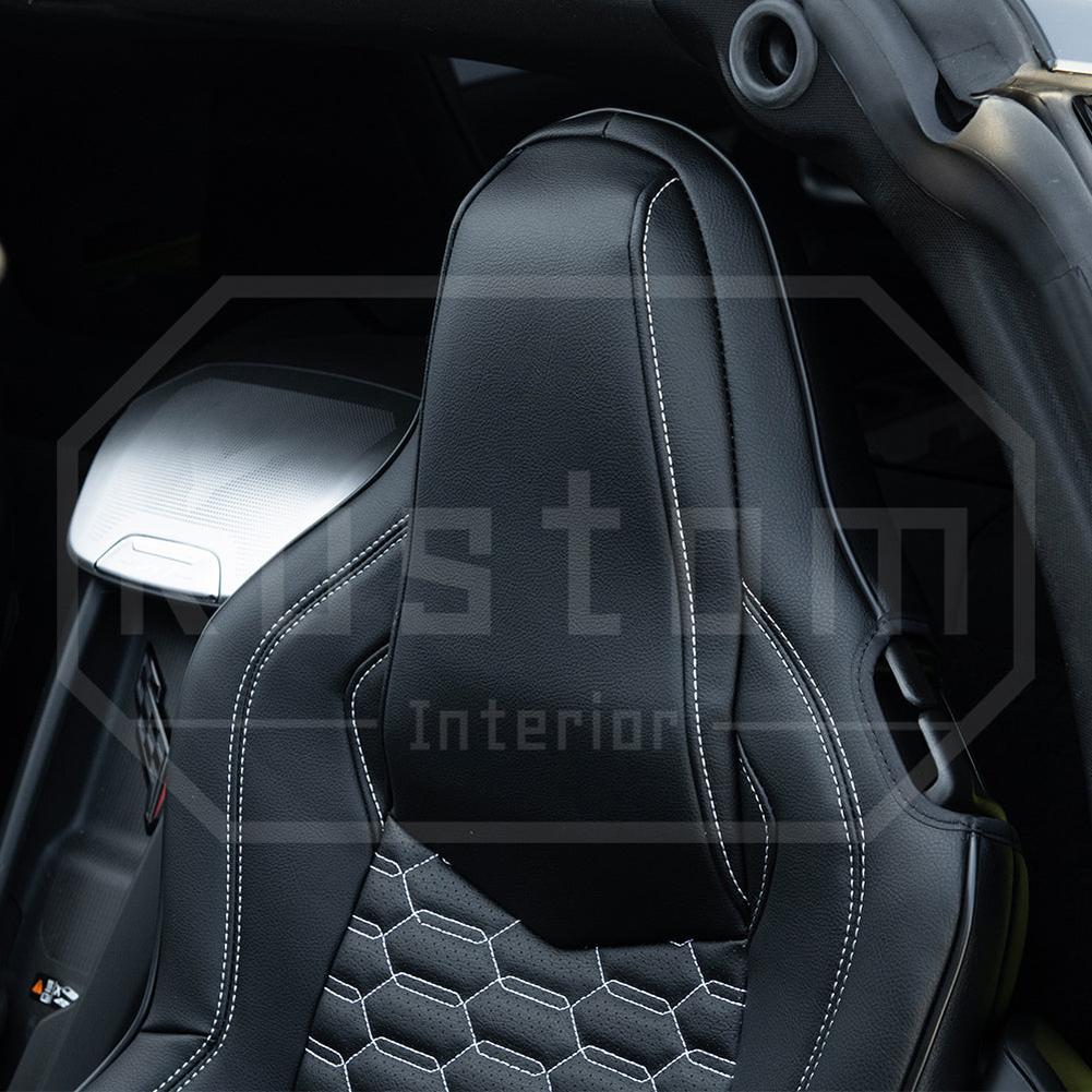 Corvette Custom Leather Seat Covers - GT1 Standard Seats : 2020-2026 C8 Stingray, Z51, Z06