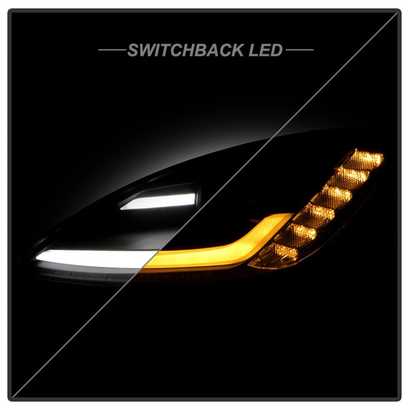 Corvette C6 Spyder Projector Headlights - Black : 05 - 13 C6, Z06, Grand Sport & ZR1