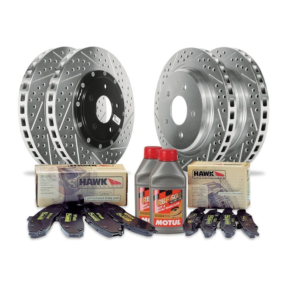 1997-2013 C5,C6 Corvette Brake Package - Baer EradiSpeed Rotors/Hawk Pads