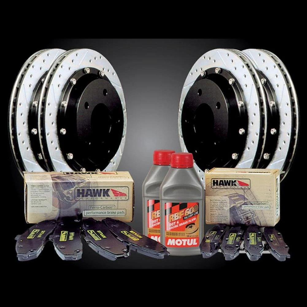 2005-2013 C6 Z51 Corvette Brake Package - Baer EradiSpeed Plus Rotors/Hawk Pads
