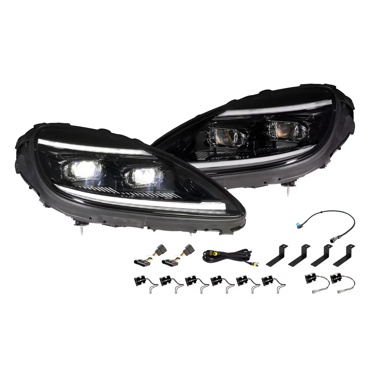 Corvette Headlight - Morimoto XB Evo Hybrid Led Headlights : 2005 - 2013 C6,  Z06, Grand Sport & ZR1