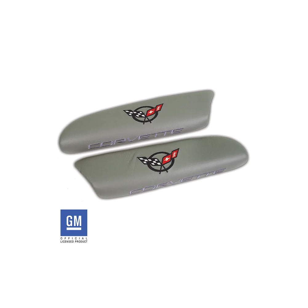 C5 Corvette Door Panel Armrest Cushions w/C5 Logo & Corvette Script : 1997-2004 C5, Z06