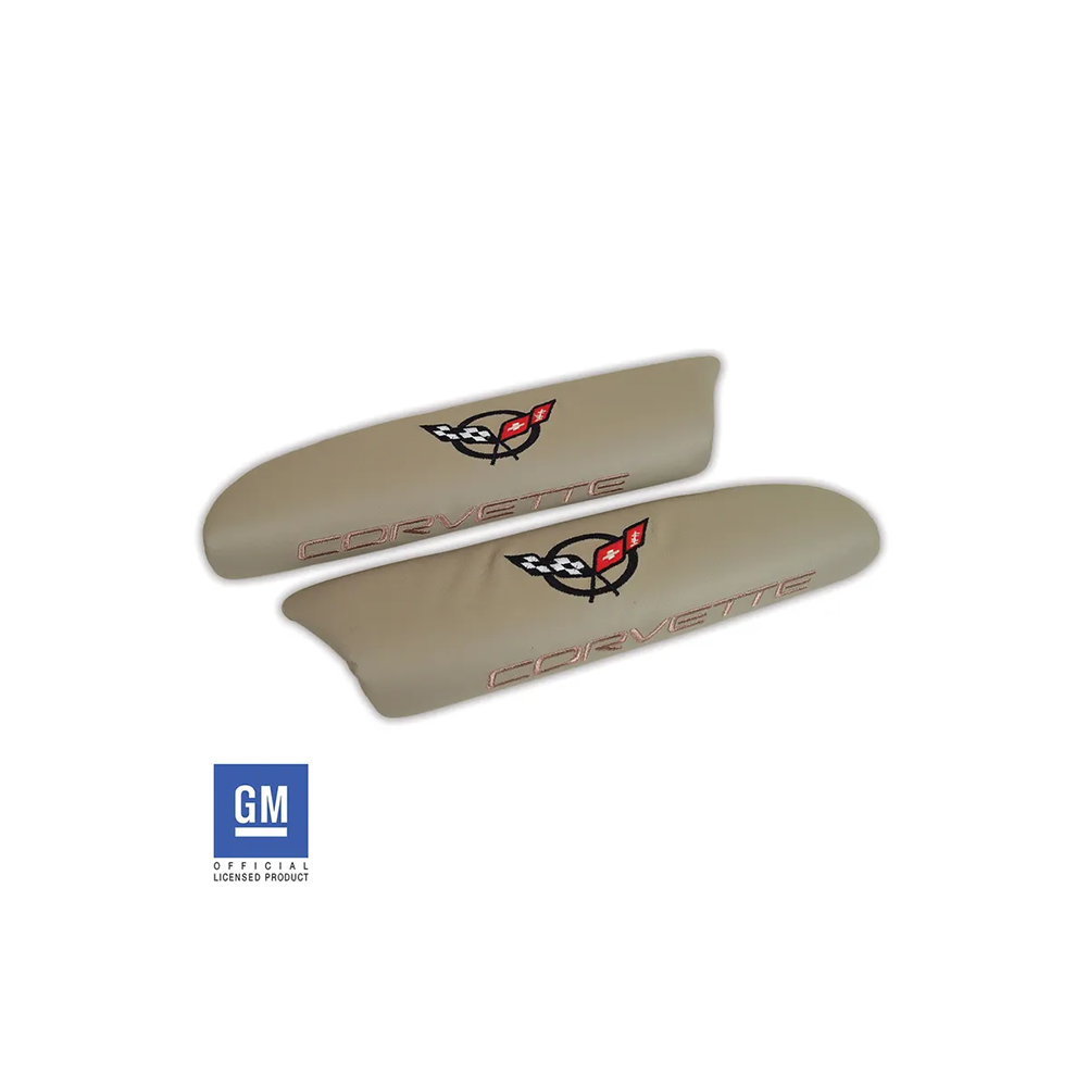 C5 Corvette Door Panel Armrest Cushions w/C5 Logo & Corvette Script : 1997-2004 C5, Z06