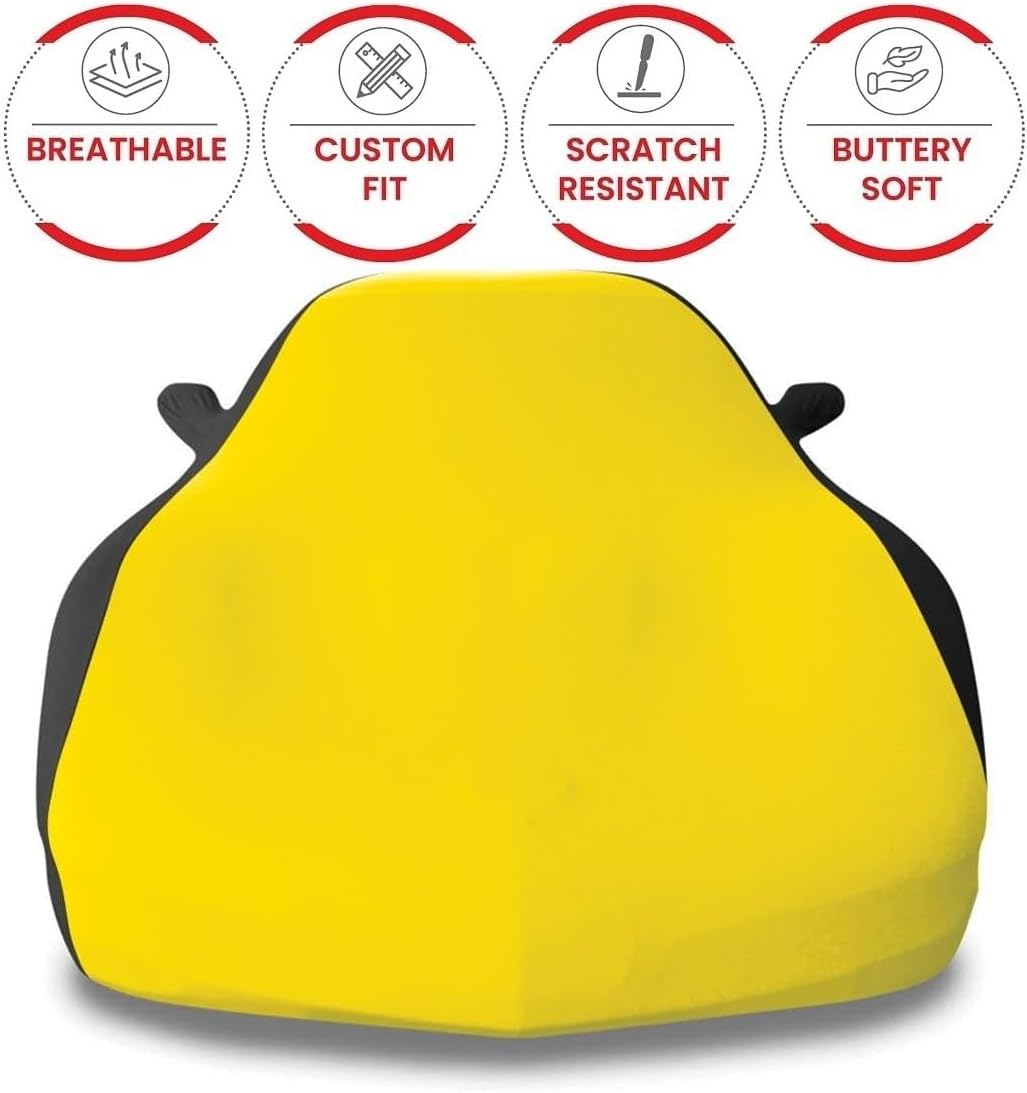 Corvette Ultraguard Stretch Satin Sport Car Cover - Yellow/Black - Indoor : 1997-2004 C5, Z06