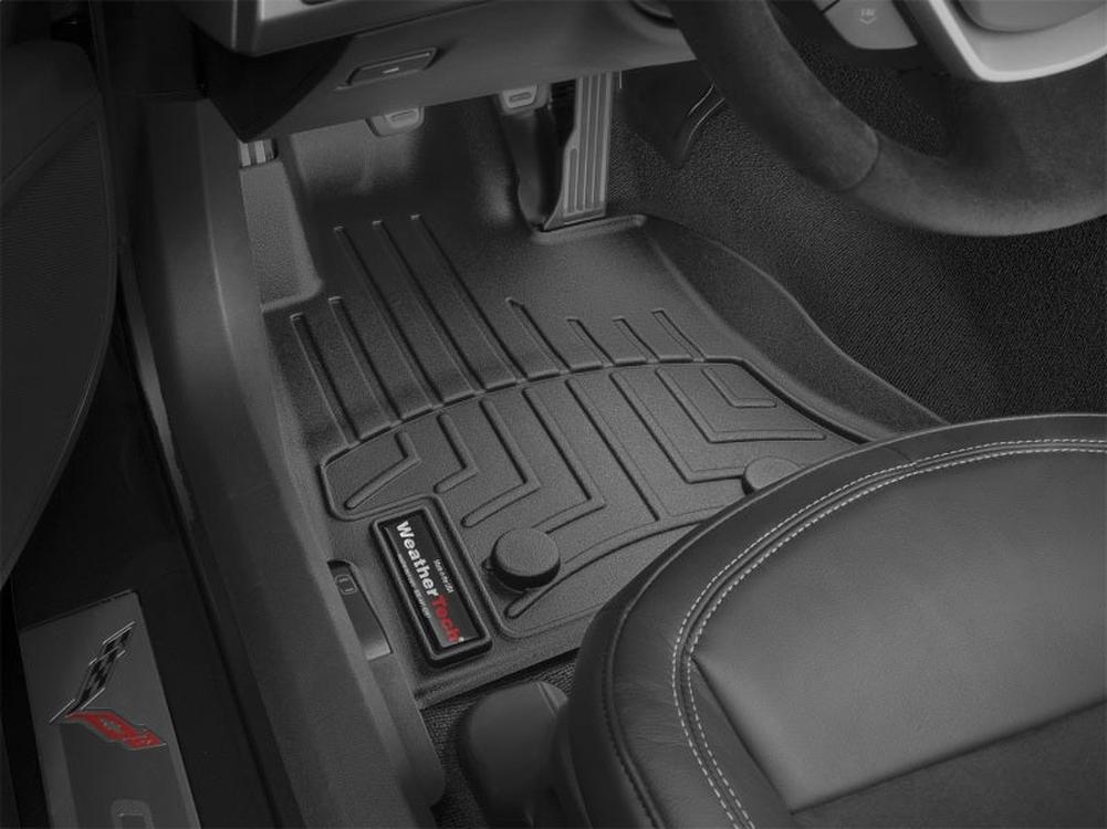 WeatherTech Front FloorLiner DigitalFit for Chevrolet Corvette Stingray (2014-2018) - Black