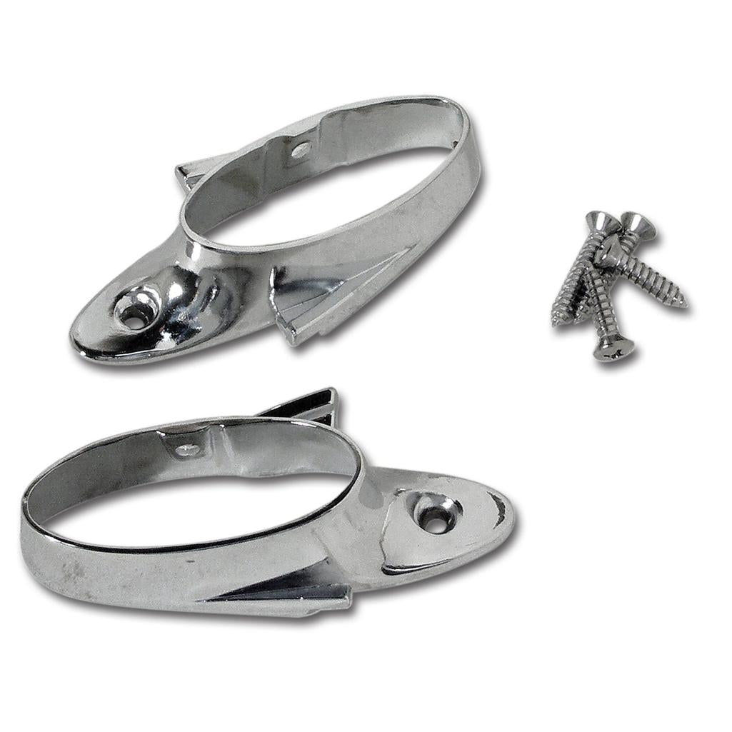 C1 1958-1962 Corvette Grab Bar End Caps, Chrome