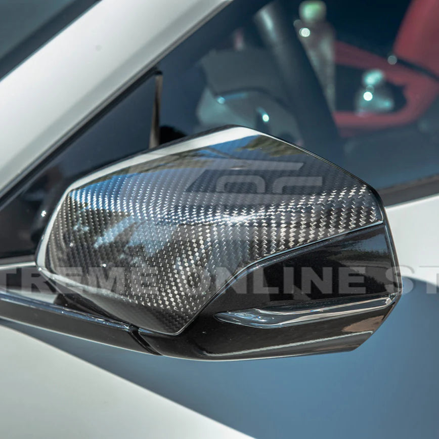 C8 Corvette Upper Mirror Covers : Stingray, Z51, Z06