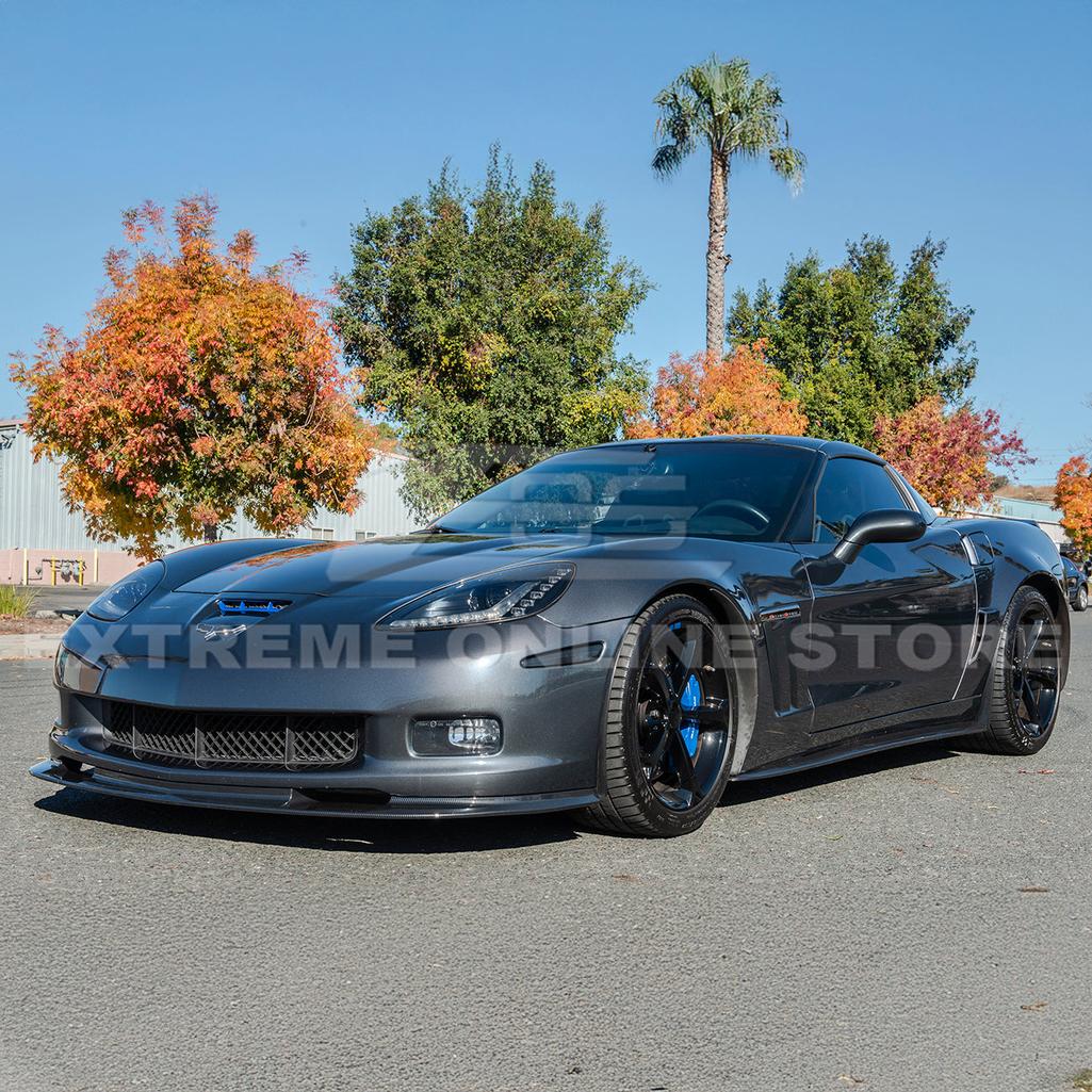Corvette C6 Grand Sport / Z06 Front Splitter Lip & Side Skirts Rocker Panels : 2006-2013 C6 Z06, Grand Sport, ZR1