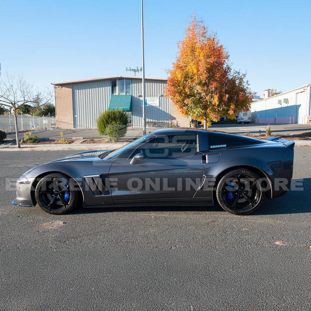 Corvette C6 Grand Sport / Z06 Front Splitter Lip & Side Skirts Rocker Panels : 2006-2013 C6 Z06, Grand Sport, ZR1