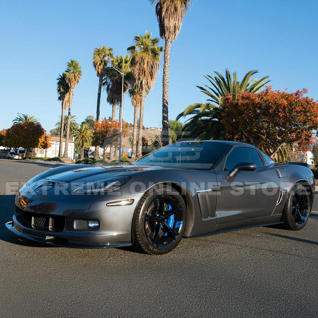 Corvette C6 Grand Sport / Z06 Front Splitter Lip & Side Skirts Rocker Panels : 2006-2013 C6 Z06, Grand Sport, ZR1