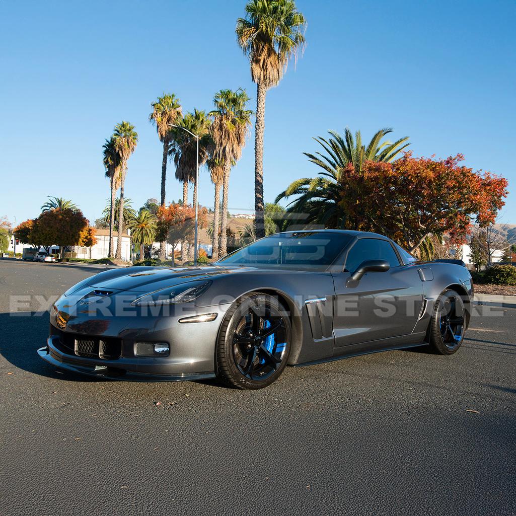 Corvette C6 Grand Sport / Z06 Front Splitter Lip & Side Skirts Rocker Panels : 2006-2013 C6 Z06, Grand Sport, ZR1