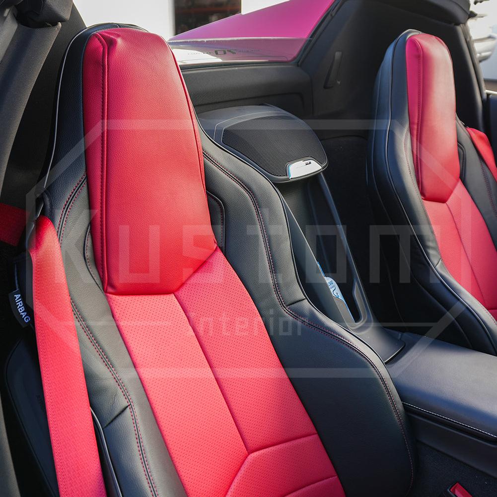 Corvette Custom Leather Seat Covers - GT1 Standard Seats : 2020-2026 C8 Stingray, Z51, Z06