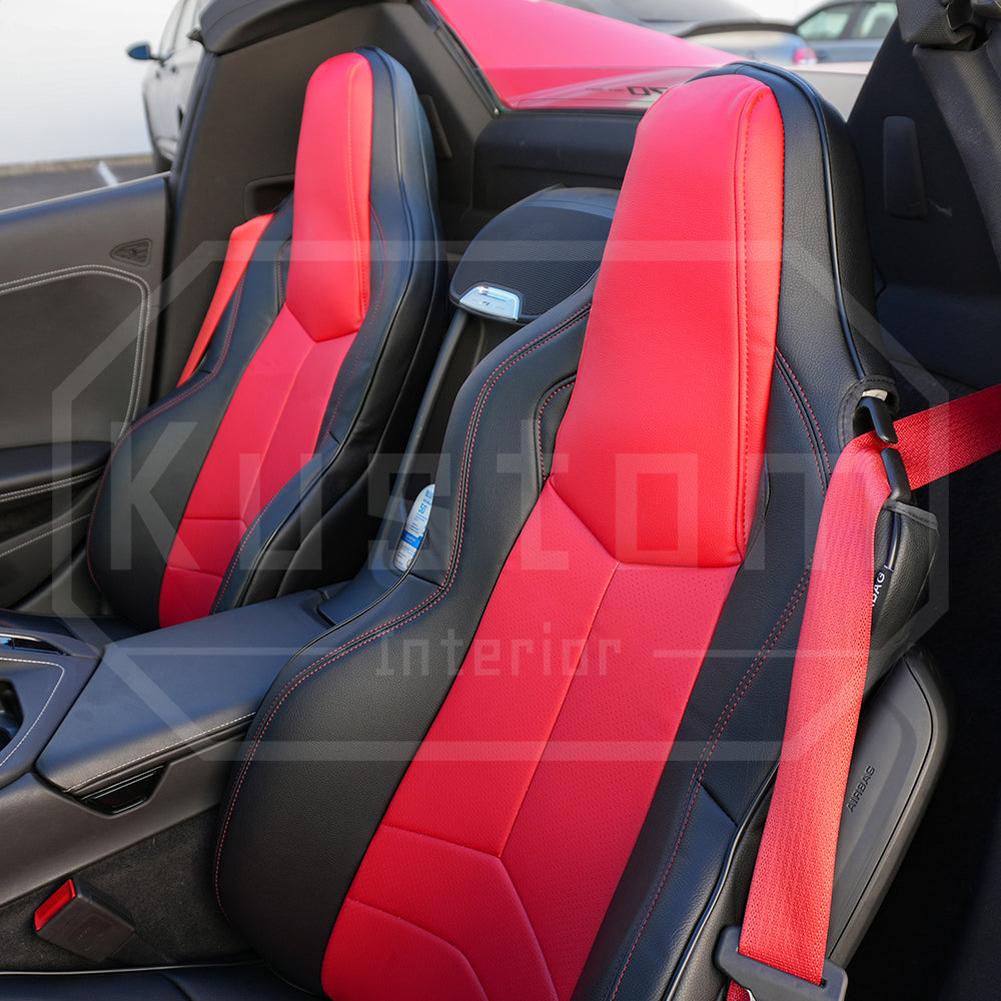 Corvette Custom Leather Seat Covers - GT1 Standard Seats : 2020-2026 C8 Stingray, Z51, Z06