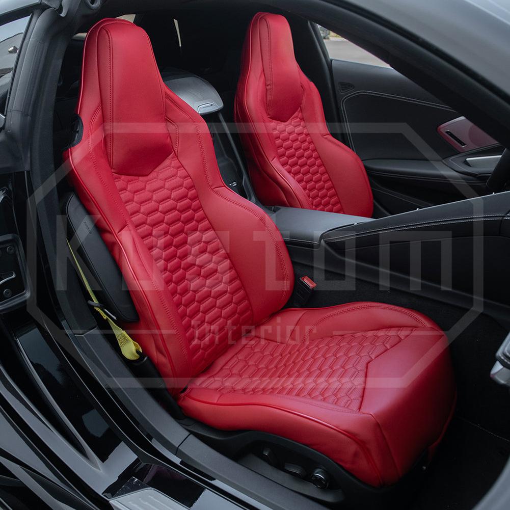 Corvette Custom Leather Seat Covers - GT1 Standard Seats : 2020-2026 C8 Stingray, Z51, Z06
