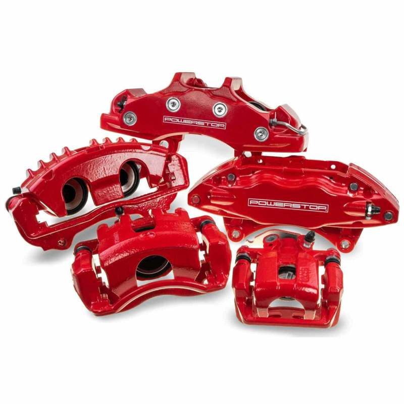 Corvette C6 Power Stop Front Red Calipers - Pair 2006-2013