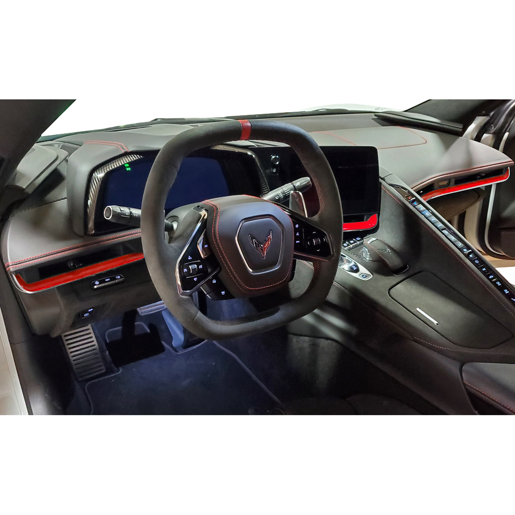 C8 Corvette Dash Trim Vinyl Accents 3 Piece Kit : C8 2020-2026