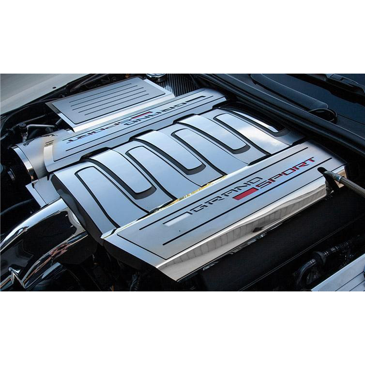 Corvette Fuel Rail Covers Grand Sport 2pc Stainless Steel : C7 Grand Sport
