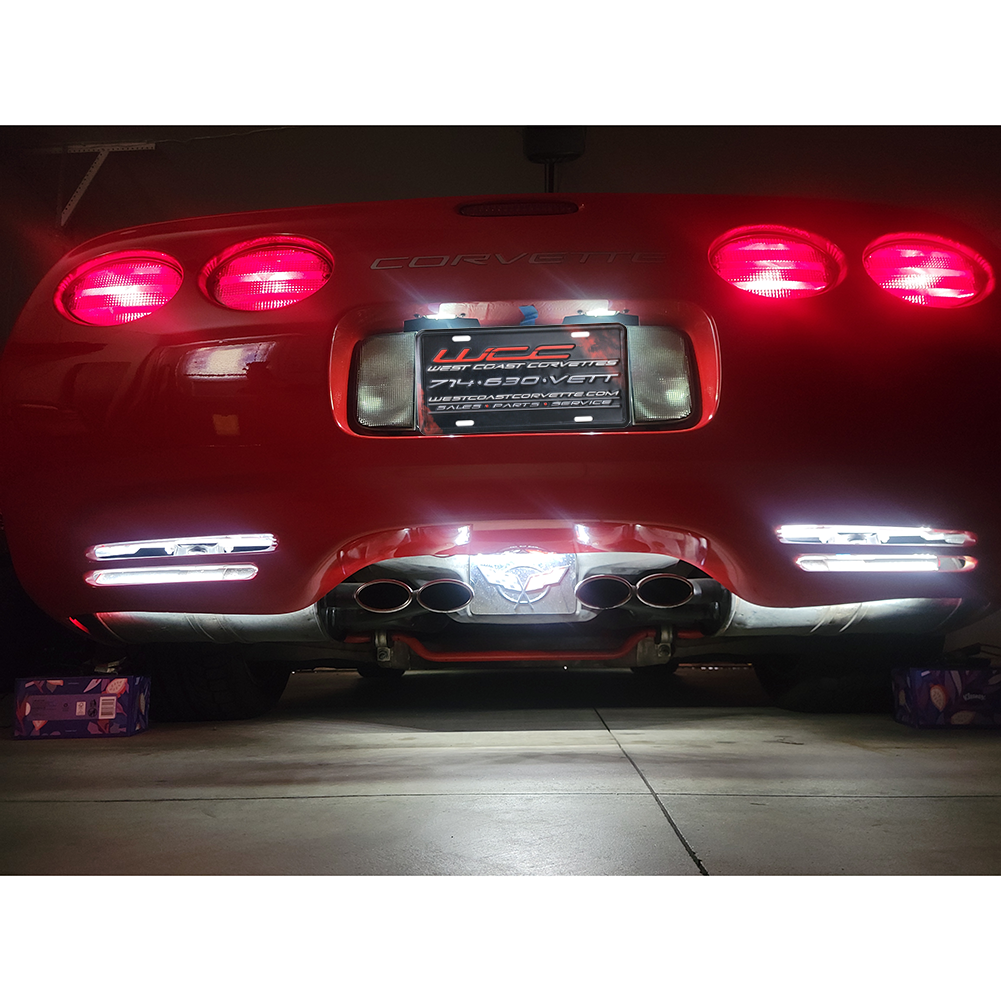 Corvette Rear Fascia Lower Vent Lighting Kit w/ Exhaust Plate Light : 1997-2004 C5, Z06