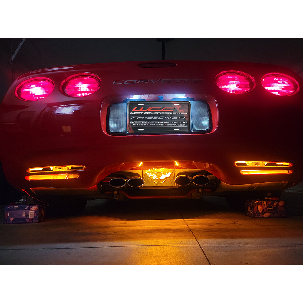 Corvette Rear Fascia Lower Vent Lighting Kit w/ Exhaust Plate Light : 1997-2004 C5, Z06