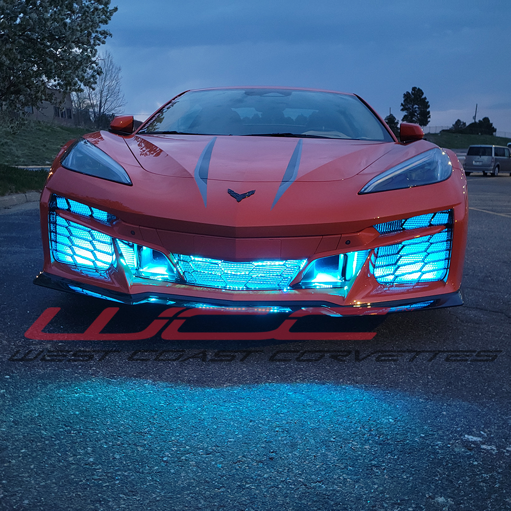 C8 Corvette Z06 Convertible - Side Cove / Lower Rear Fascia / Front Grill LED Lighting Kit - RGB