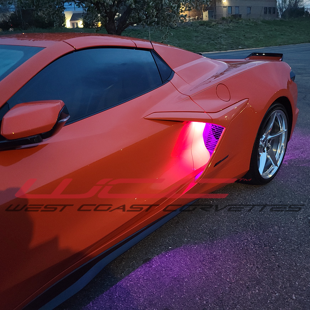 C8 Corvette Z06 Convertible - Side Cove / Lower Rear Fascia LED Lighting Kit - RGB