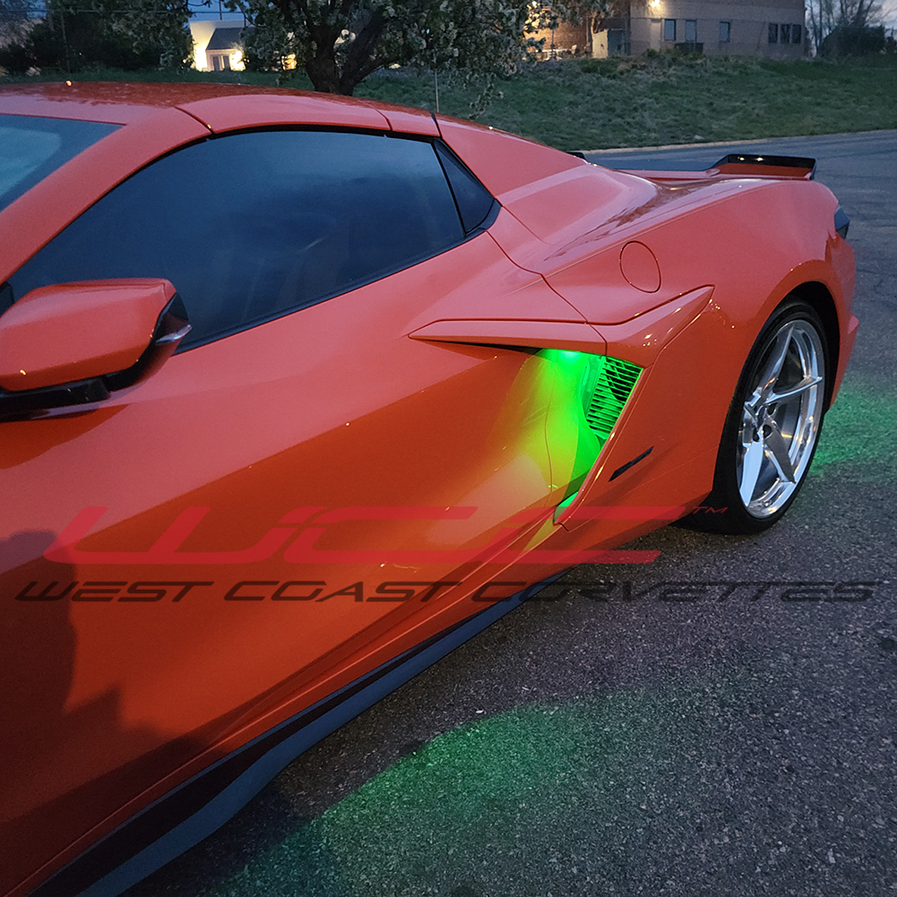 C8 Corvette Z06 Convertible - Side Cove / Lower Rear Fascia LED Lighting Kit - RGB
