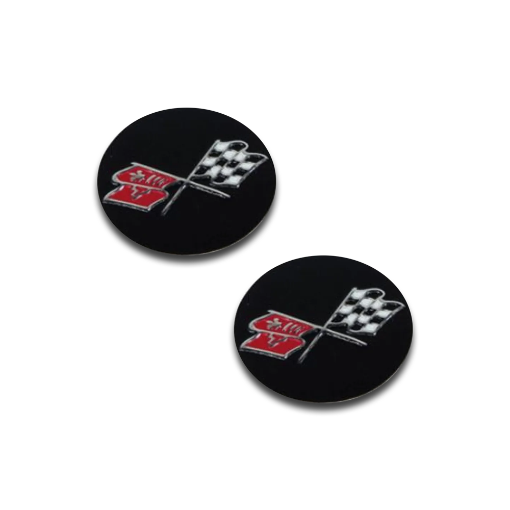 C3 1968-1977 Corvette Inner Door Opening Handles W/Emblems Kit