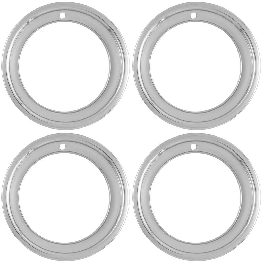 C3 1968-1982 Corvette 14x7 Chrome Plated Stainless Steel Wheel Trim Rings - Deep Dish