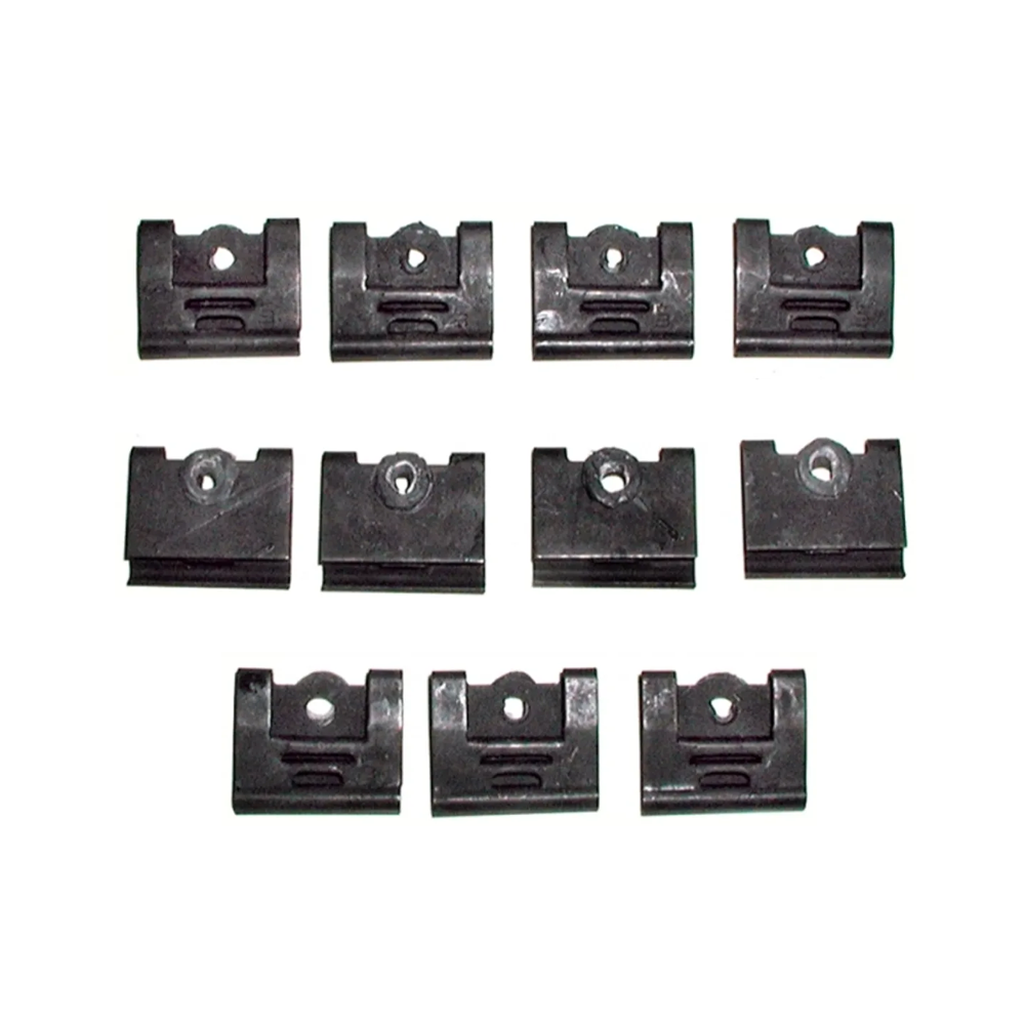 C2 1964-1967 Corvette Convertible Lower Windshield Reveal Molding Clip Set W/Screws