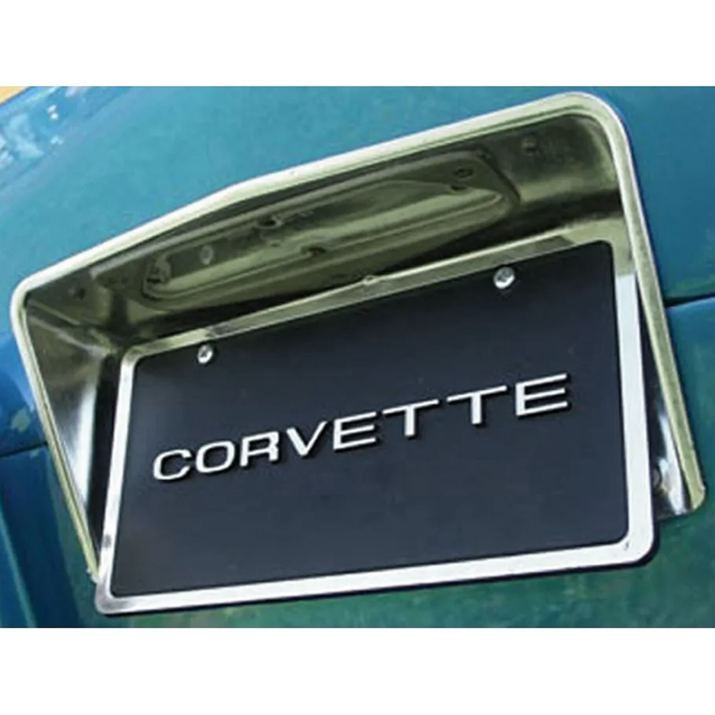 C2 1963-1967 Corvette Rear License Plate Bezel W/Hardware
