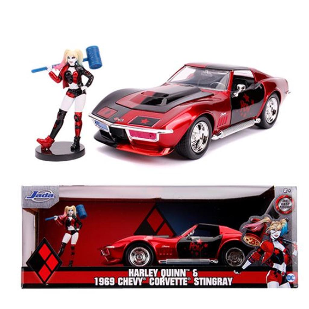 C3 1969 Corvette Stingray Harley Quinn Diecast Model - 1:24 Scale