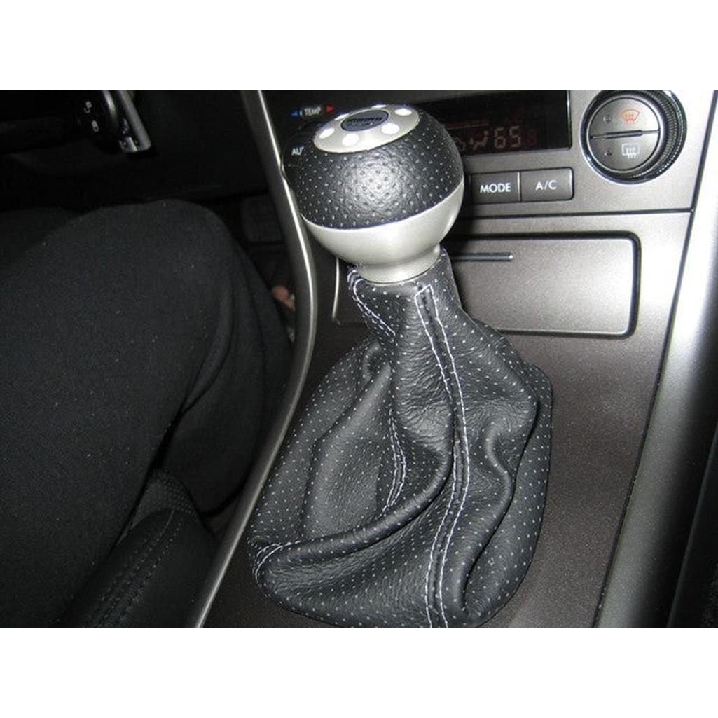 C3 1977-1982 Corvette Perforated Leather Shift Boot - Auto - Red W/Black Stitch - Red With Black  Stitch
