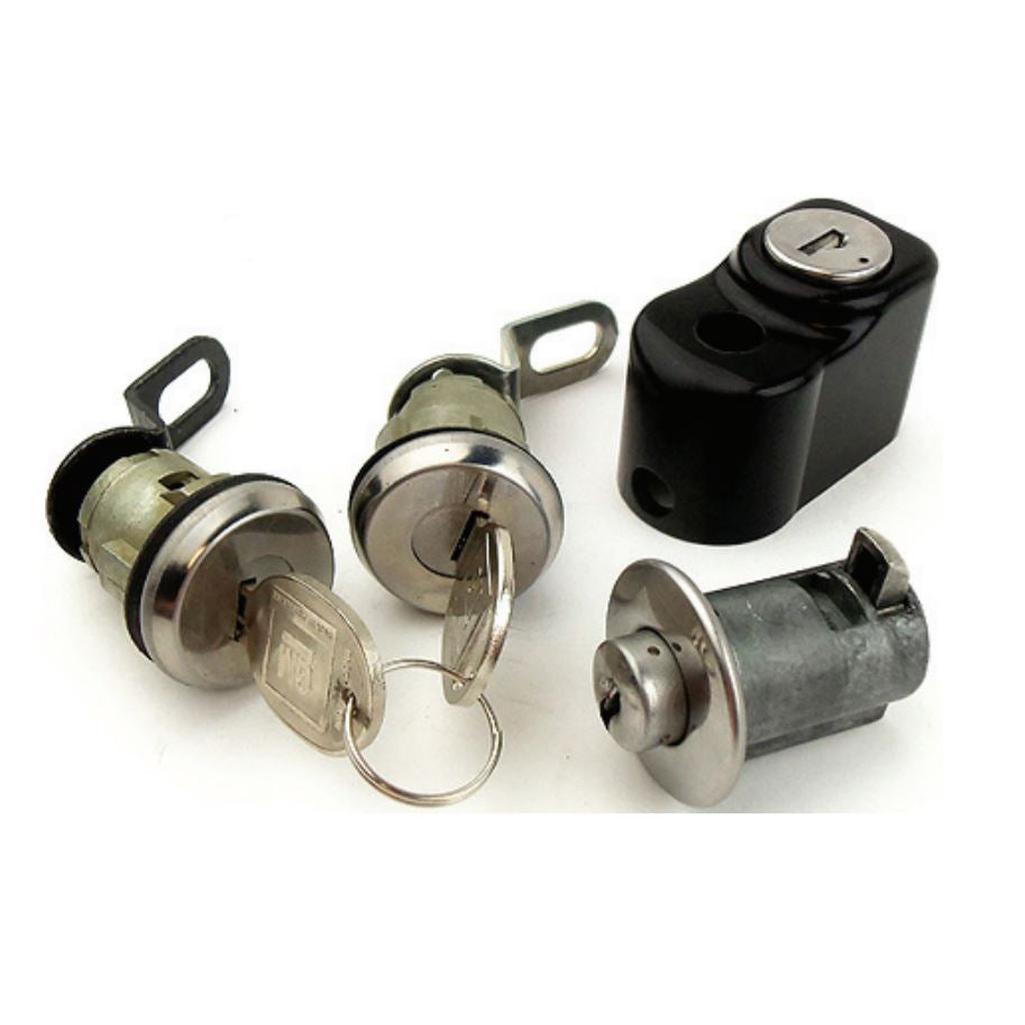 C3 1974-1977 Corvette Lock Set - Ignition, Doors, Compartment, Alarm & Spare Tire W/Round GM Keys